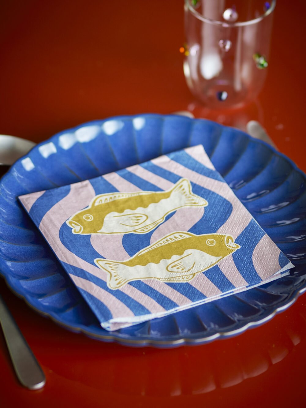 Remy Napkin, Blue, FSC® Mix, Paper - Image 4