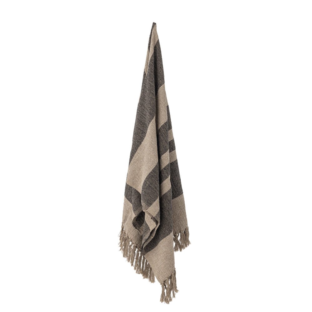 Temi Throw, Black, Recycled Cotton - Image 3