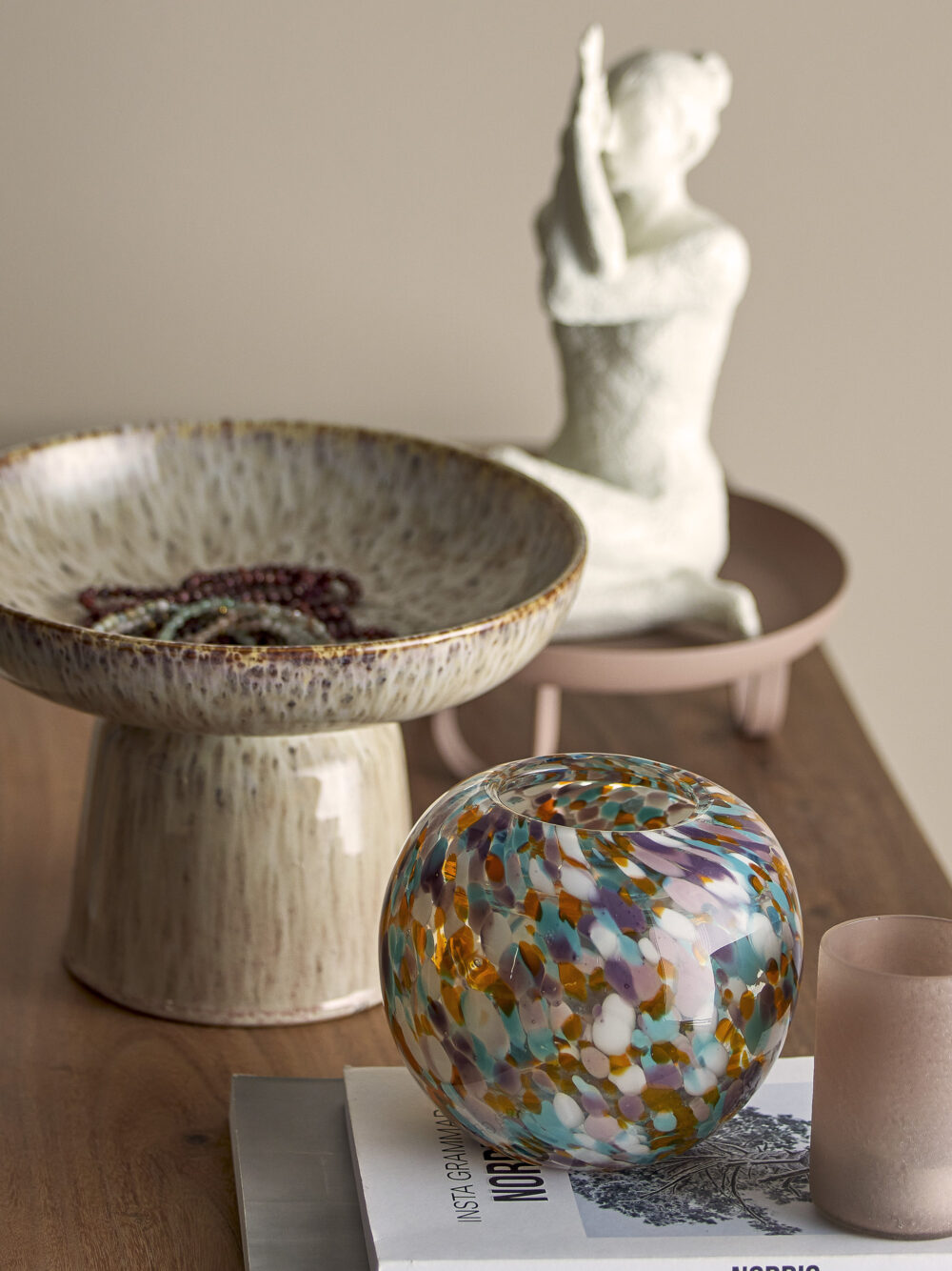Kebie Tray, Brown, Metal - Image 2