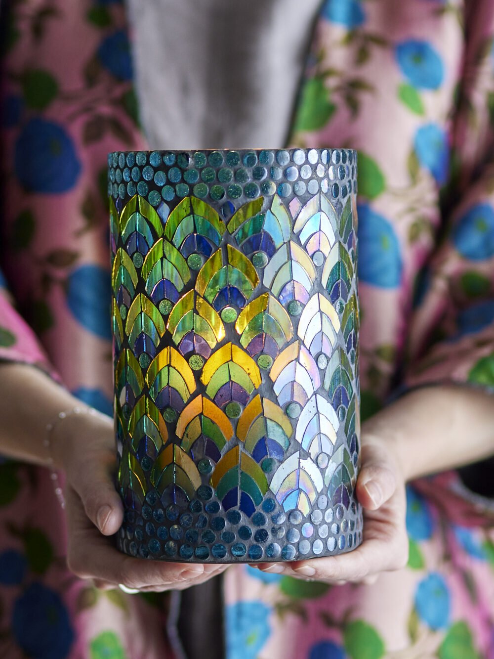Kali Votive, Blue, Glass - Image 2