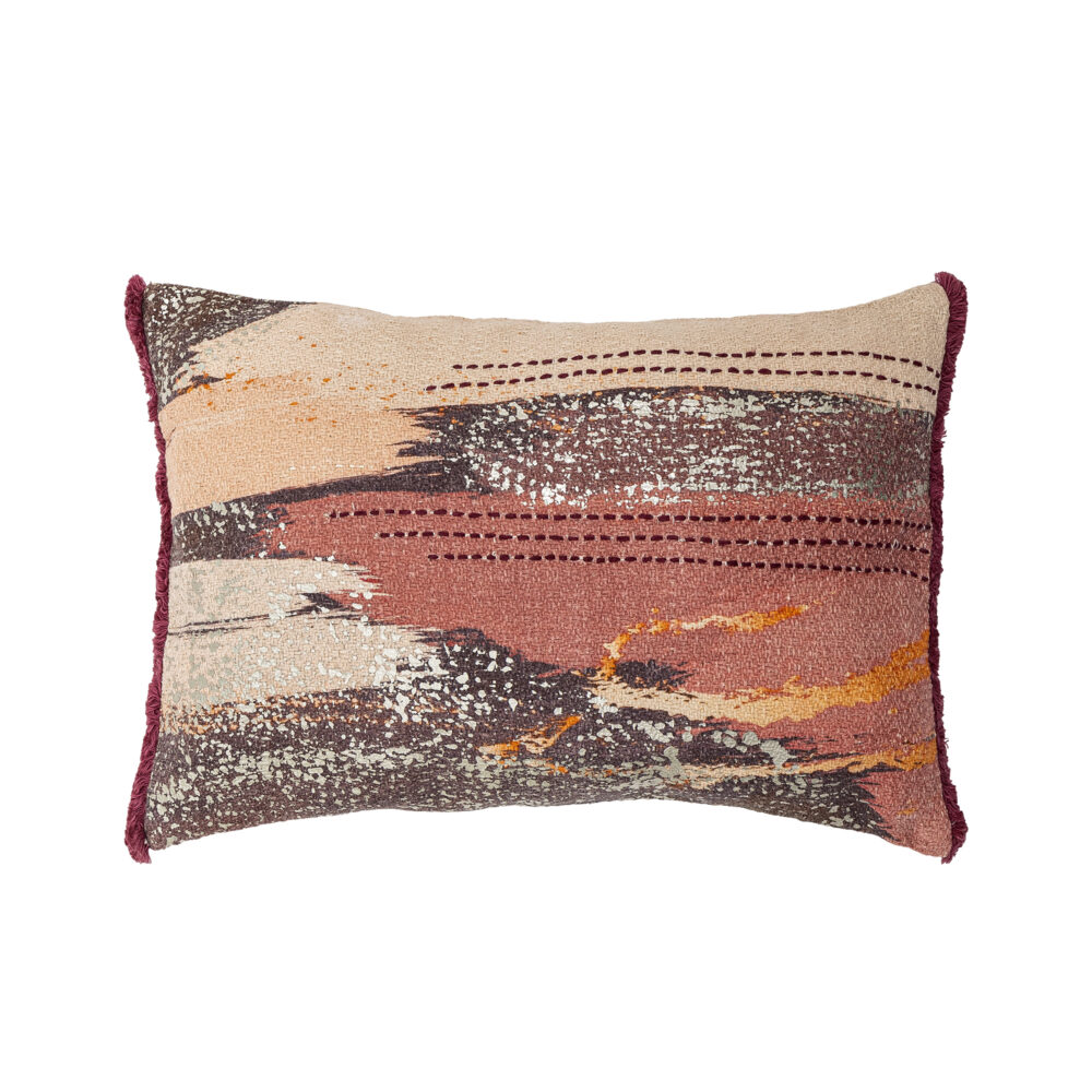 Bri Cushion, Brown, Cotton