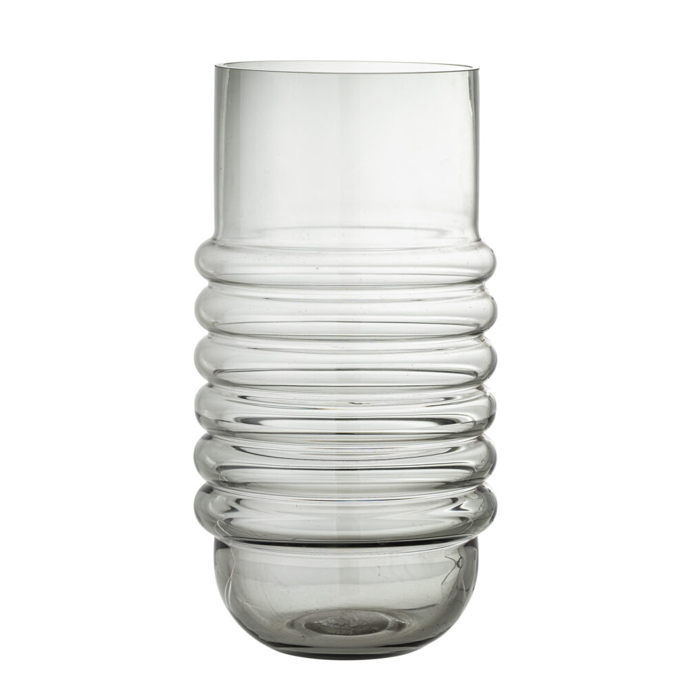 Belma Vase, Grey, Glass