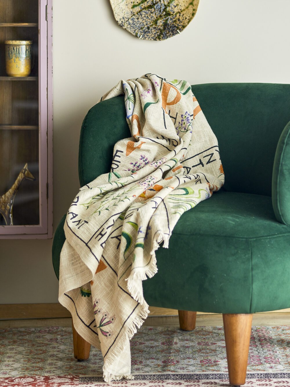 Ghigo Throw, Green, Cotton - Image 4