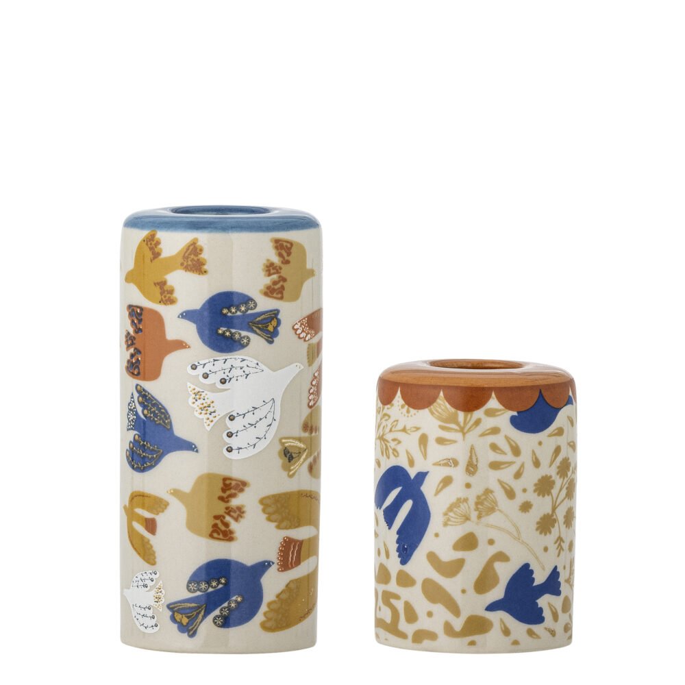 Anniversary Candle Holder, Brown, Stoneware