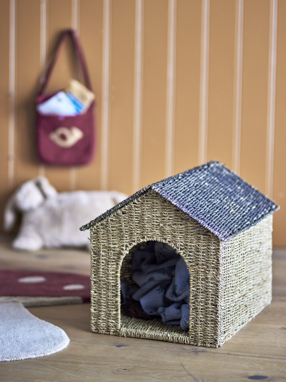 Fredie Basket w/Lid, Nature, Seagrass - Image 4