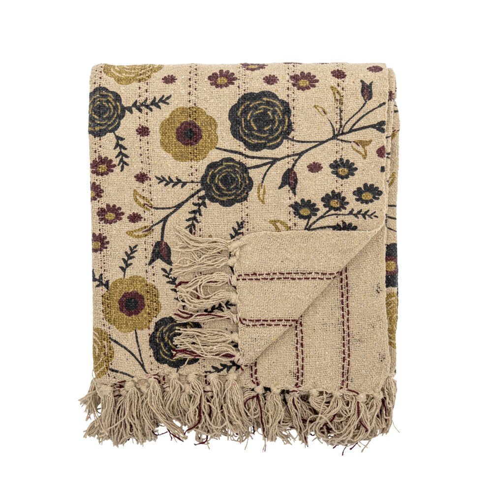 Eydis Throw, Nature, Recycled Cotton