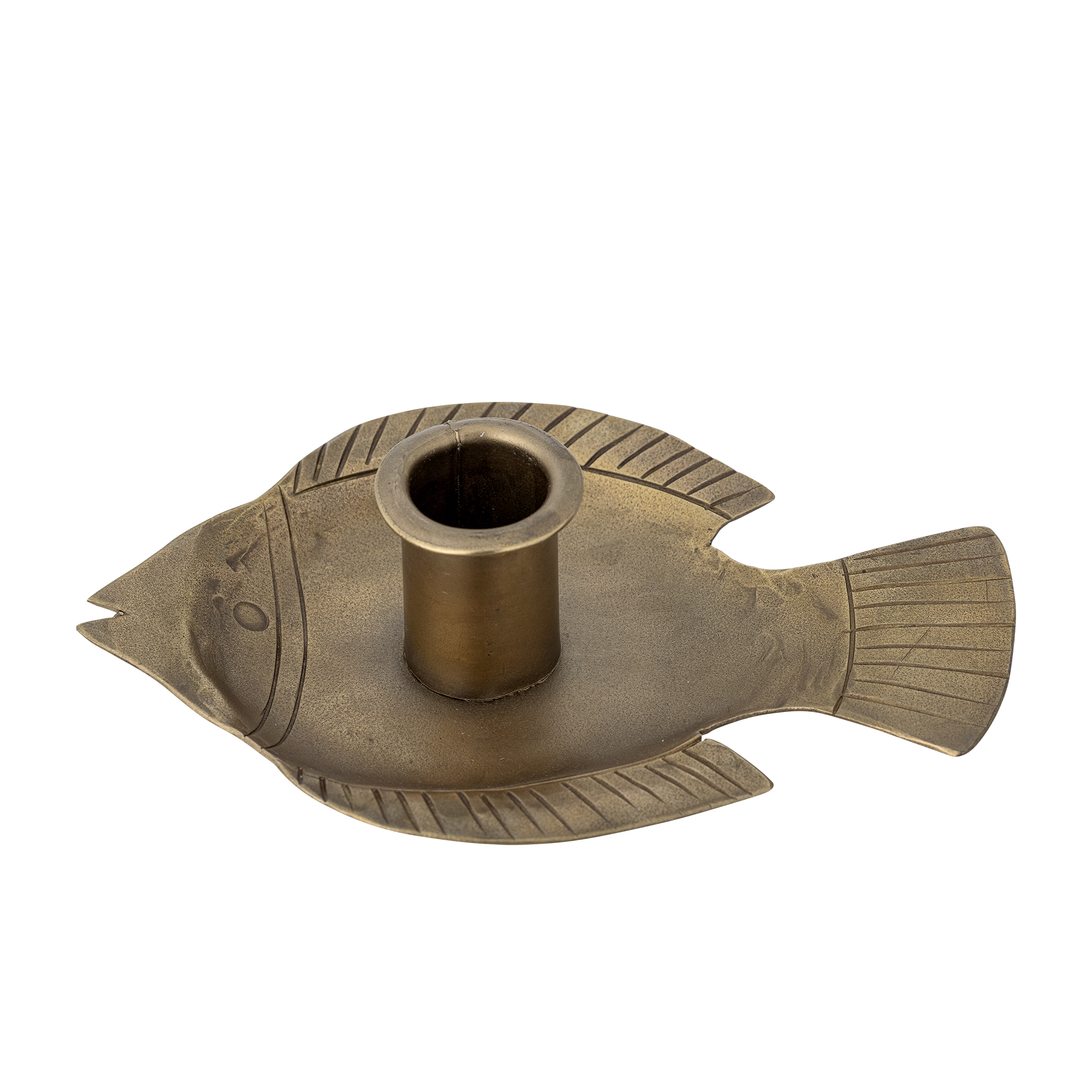 Fabius Candle Holder, Brass, Metal - Image 3