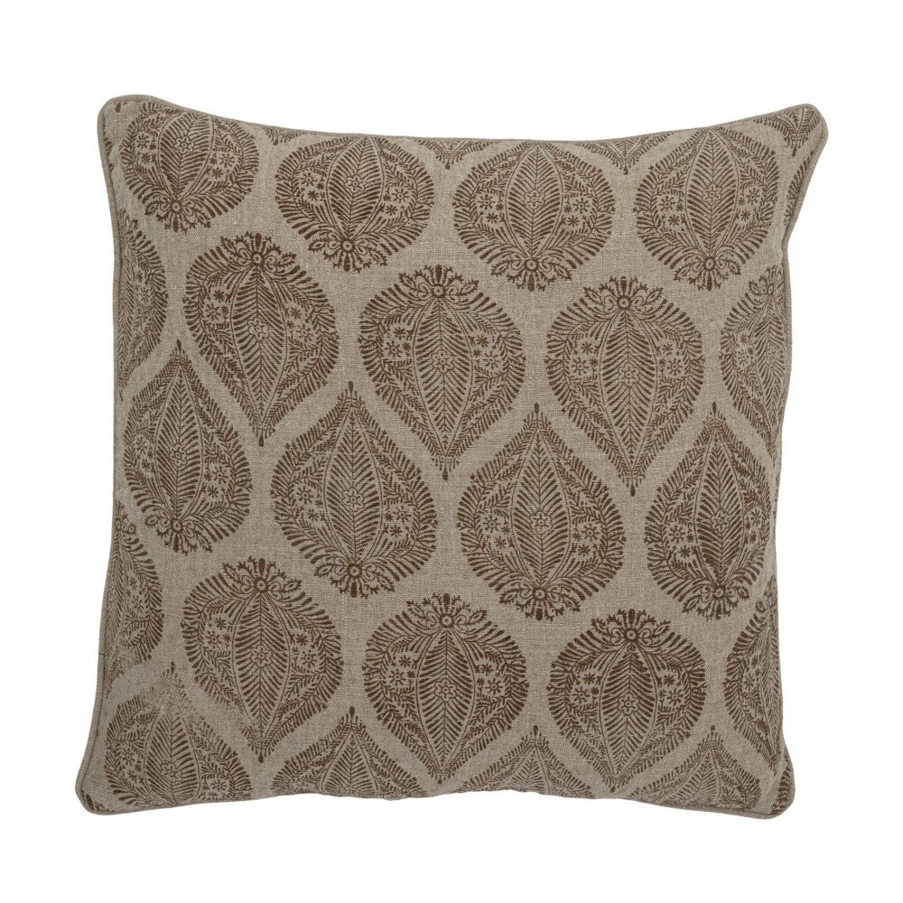 Cergy Cushion, Brown, Cotton