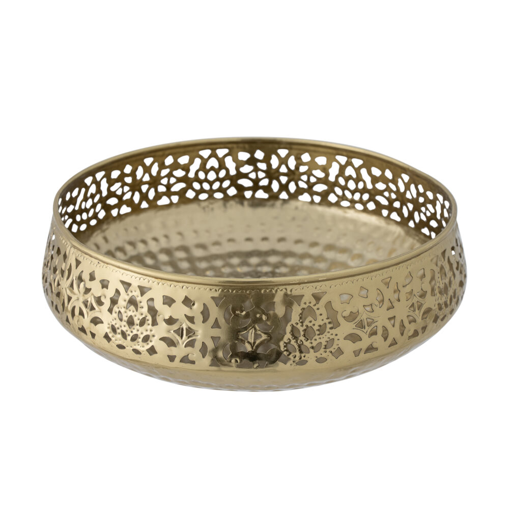 Aisha Deco Bowl, Gold, Metal - Image 3