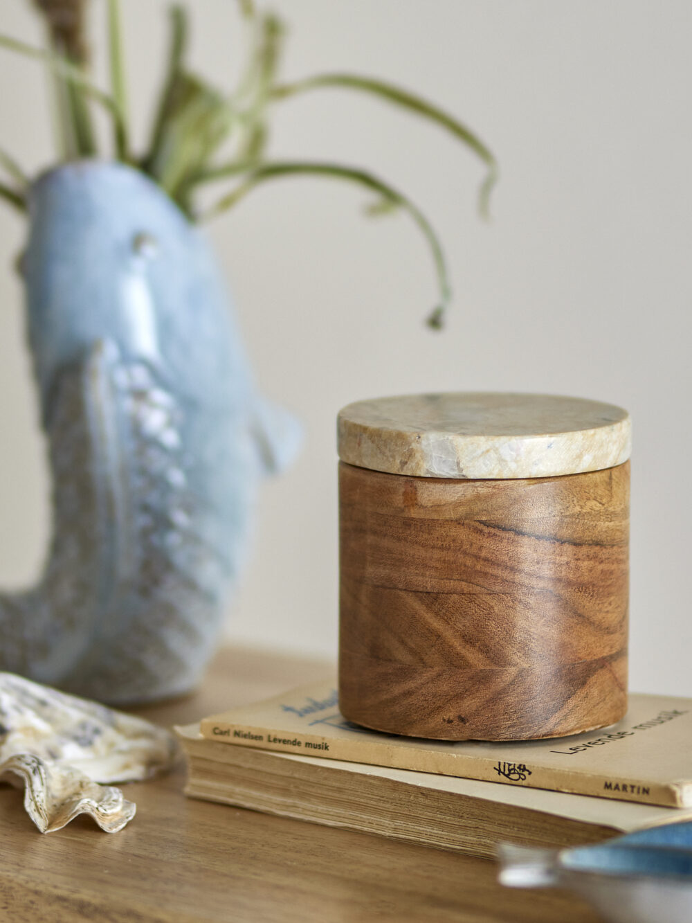 Lisanne Jar w/Lid, Nature, FSC®100%, Acacia - Image 3
