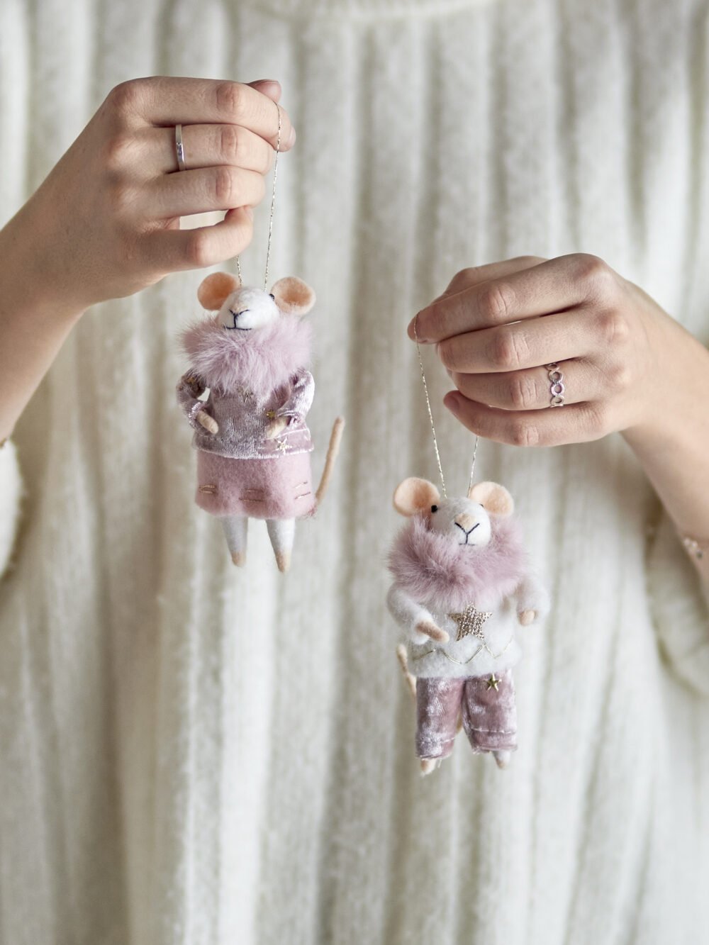 Peo Ornament, Rose, Wool - Image 2