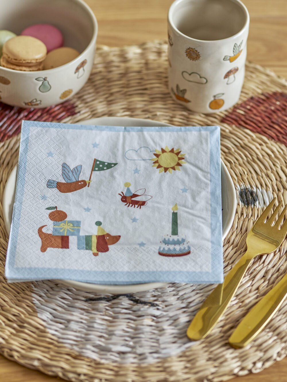 Charlie Napkin, Blue, FSC® Mix, Papier - Image 2