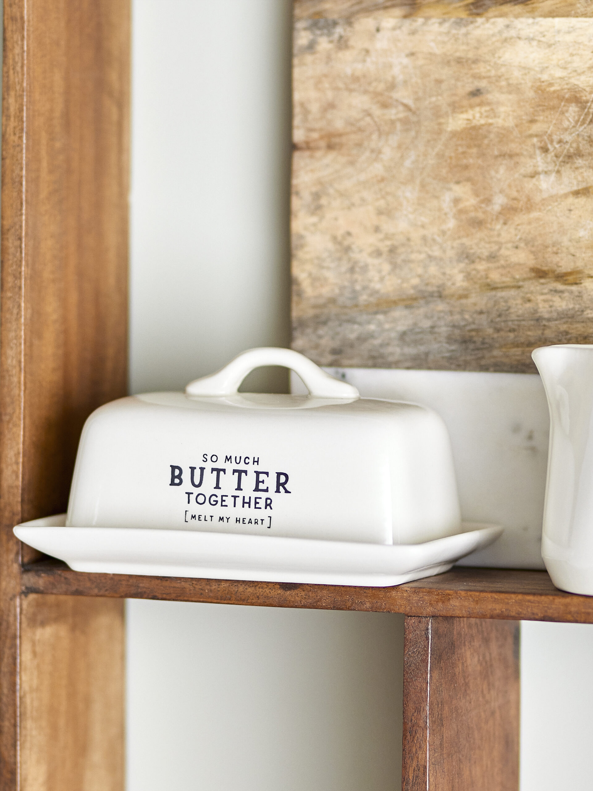 Wendy Butter Box, White, Stoneware - Image 4