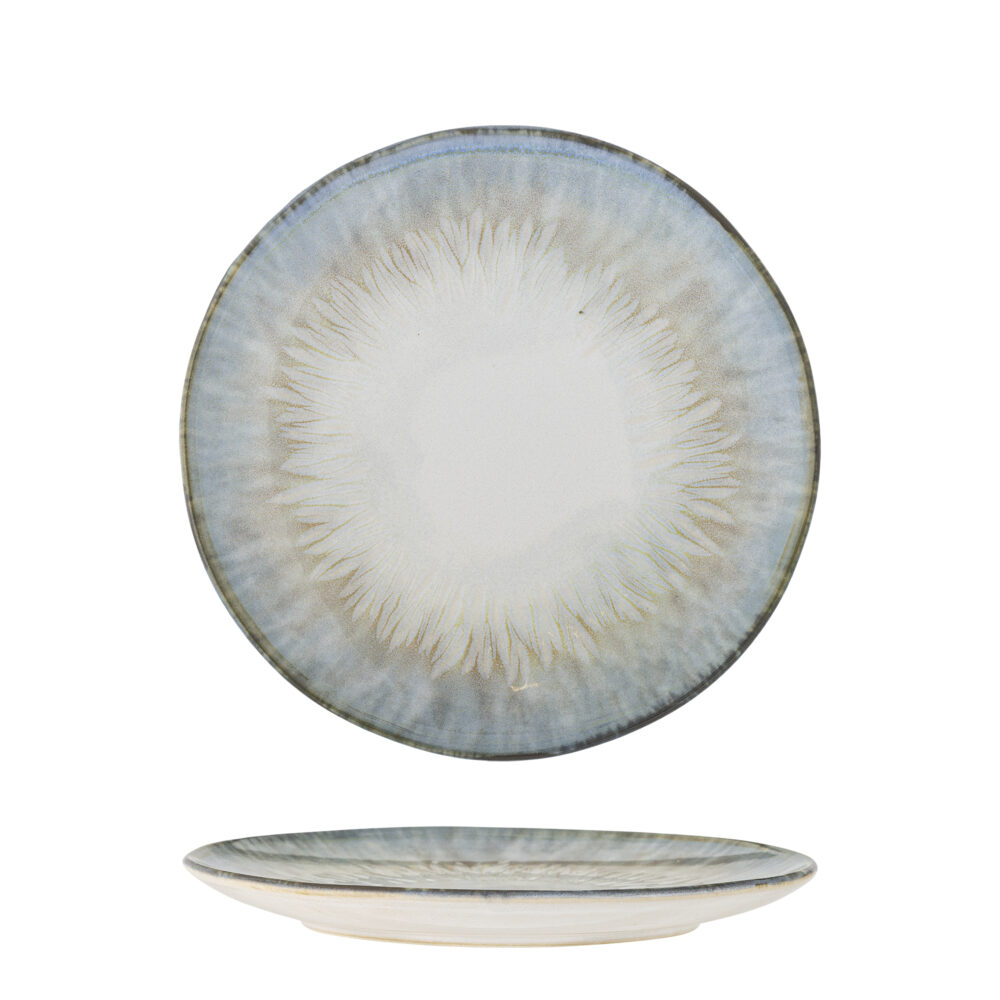 Calen Plate, Blue, Stoneware