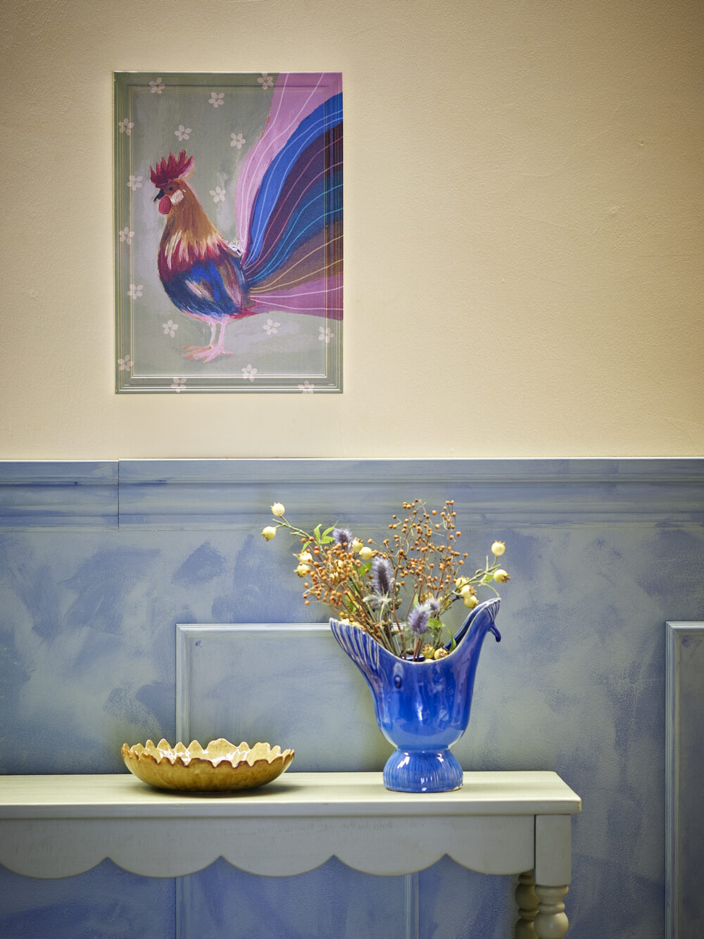 Hanaia Illustration w/ Frame, Green, Firwood - Image 2