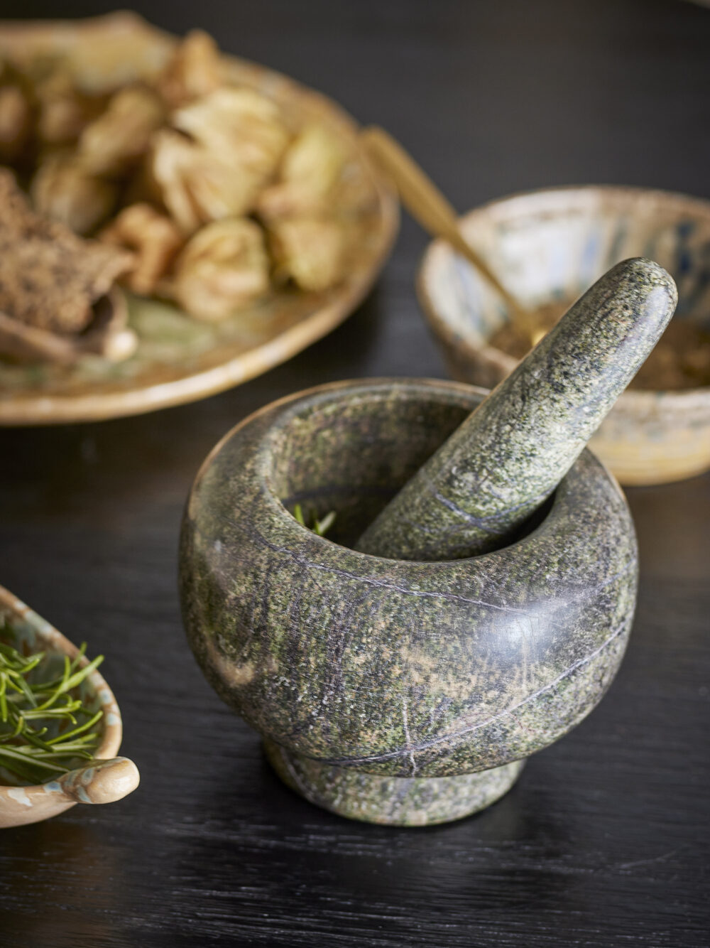 Arazo Mortar & Pestle, Green, Marble - Image 4