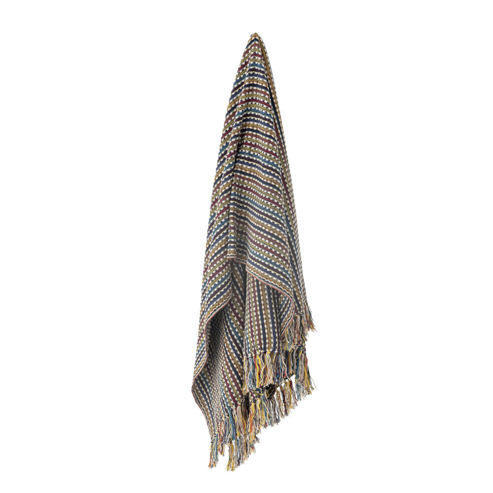 Lazzario Throw, Blue, Recycled Cotton - Image 3