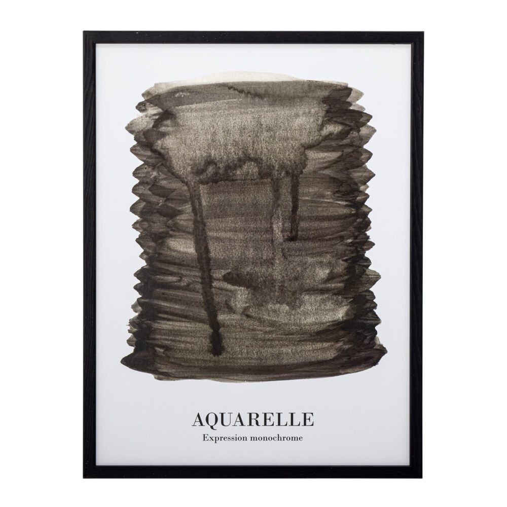 Ravenna Illustration w/ Frame, Black, Pine