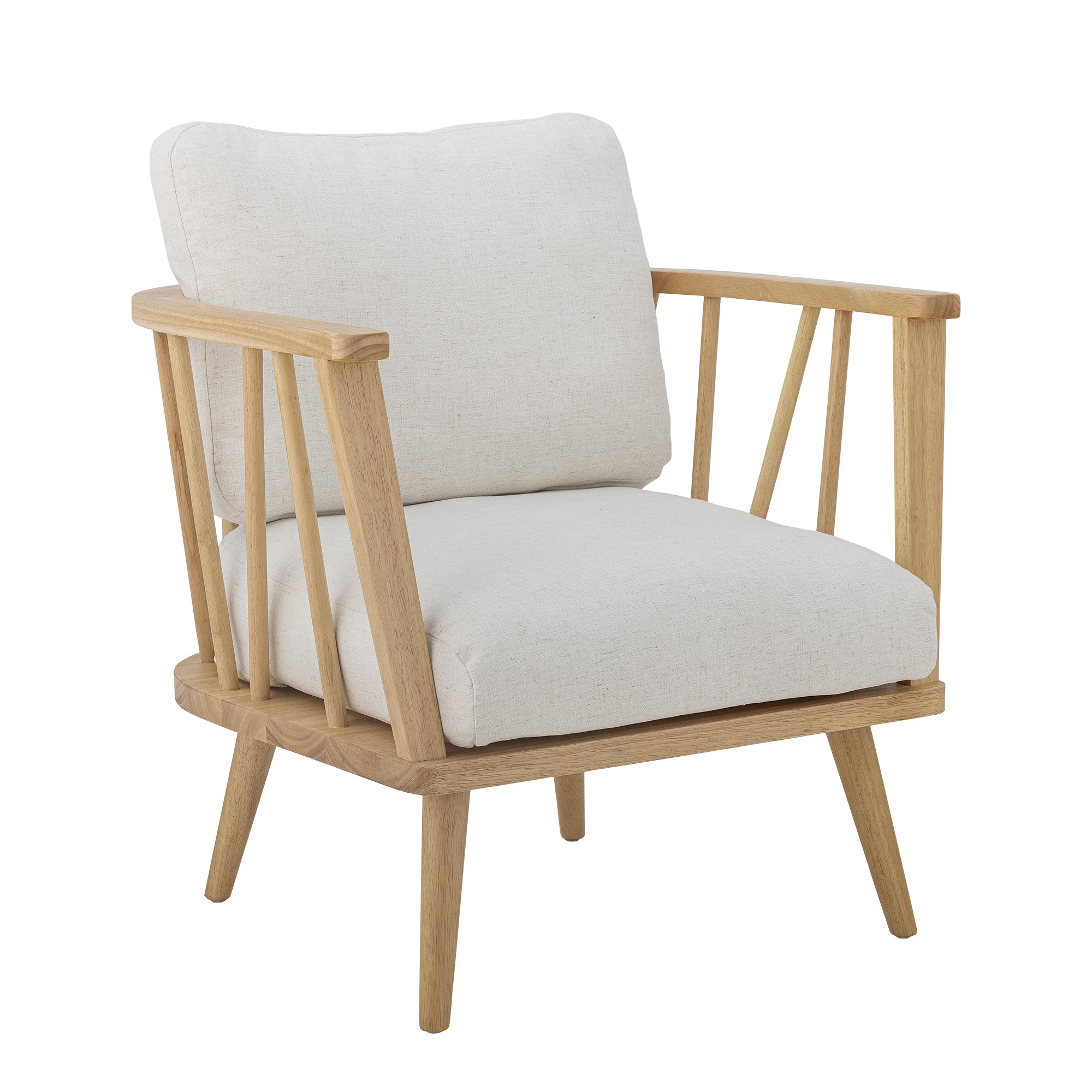 Millor Lounge Chair, Nature, Rubberwood - Image 3