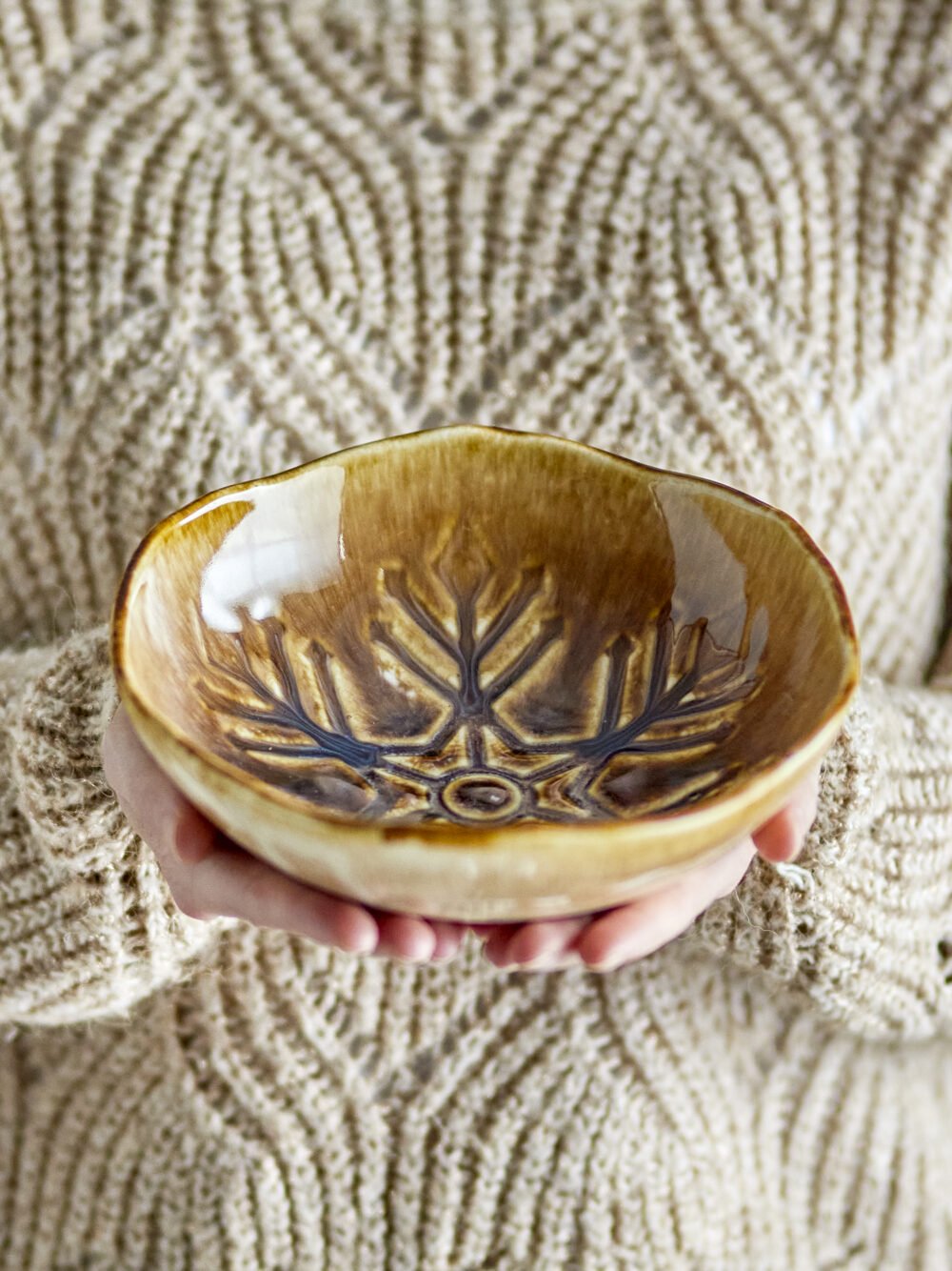 Acco Bowl, Brown, Stoneware - Image 5