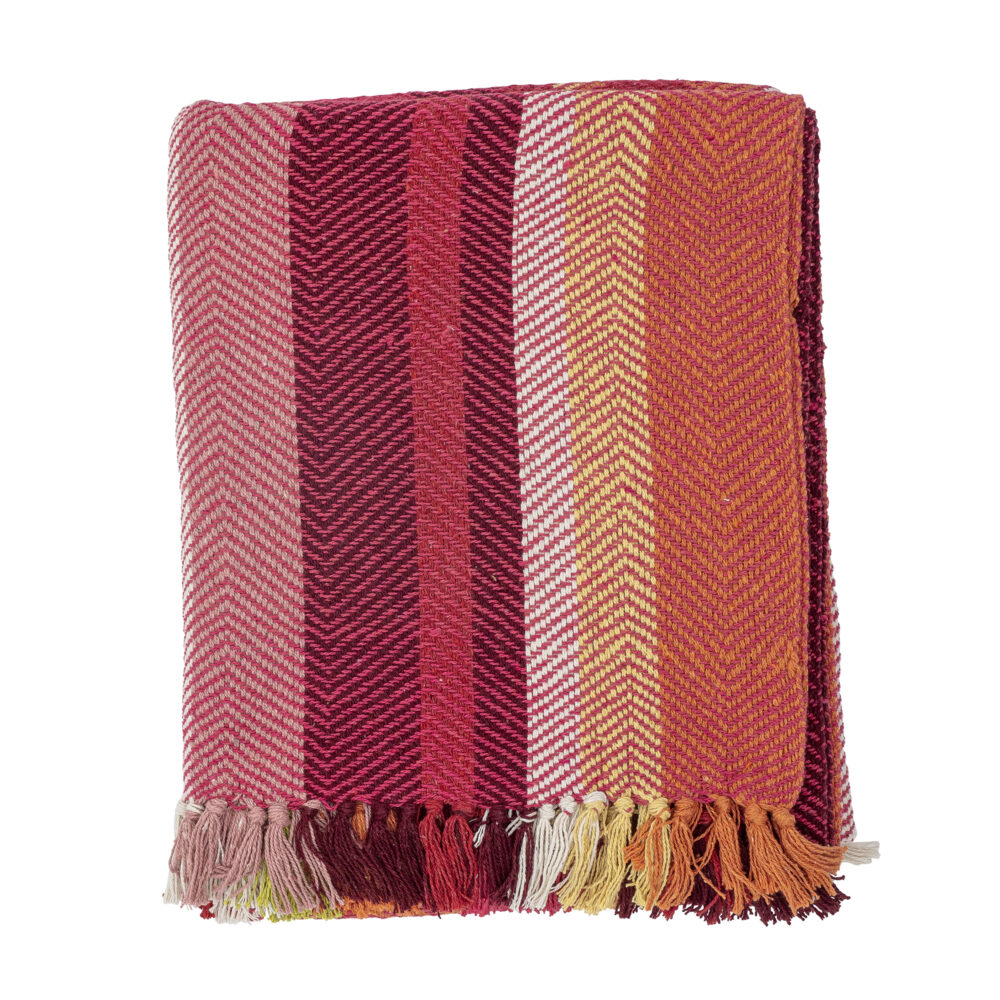 Amra Throw, Red, Cotton - Image 4