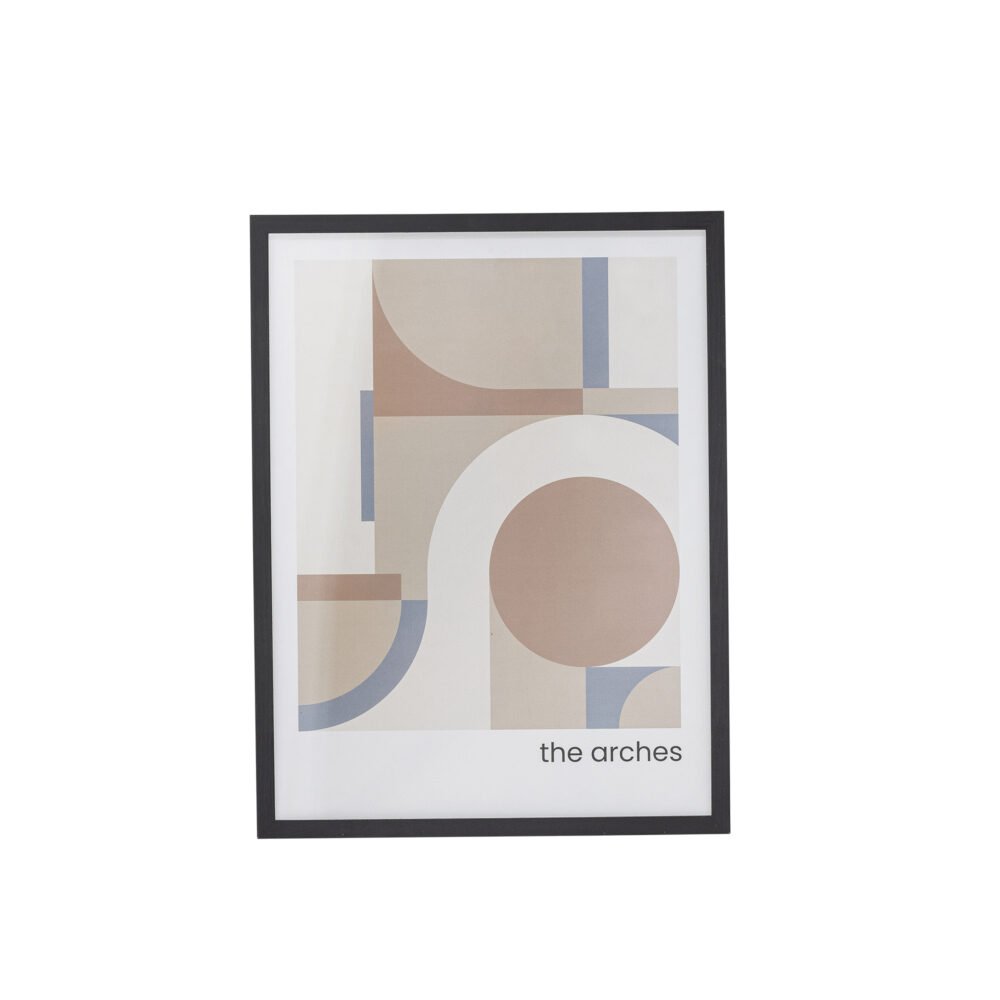 Arches Illustration w/ Frame, Black, Pine