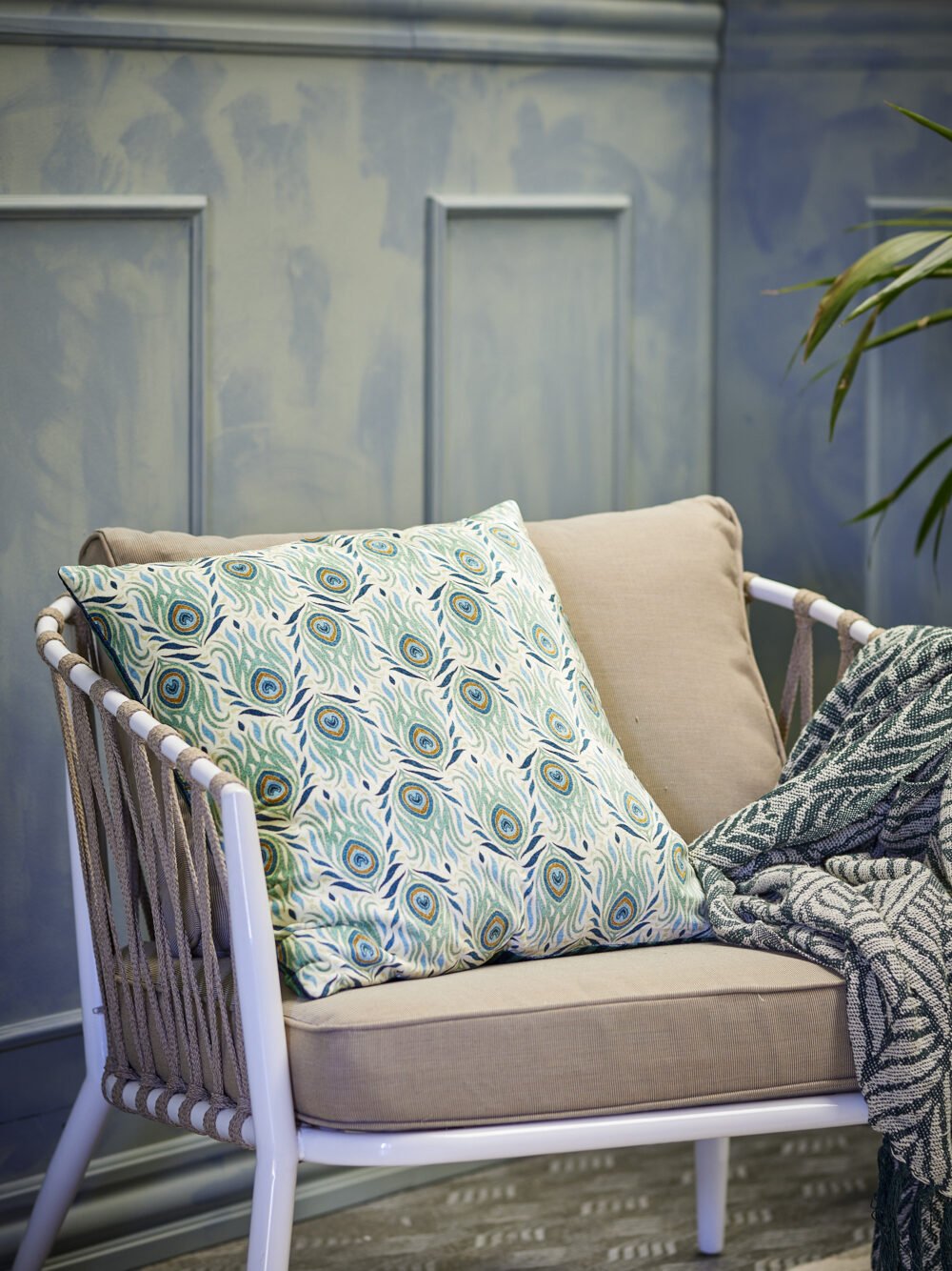 Adia Cushion, Green, Viscose - Image 6