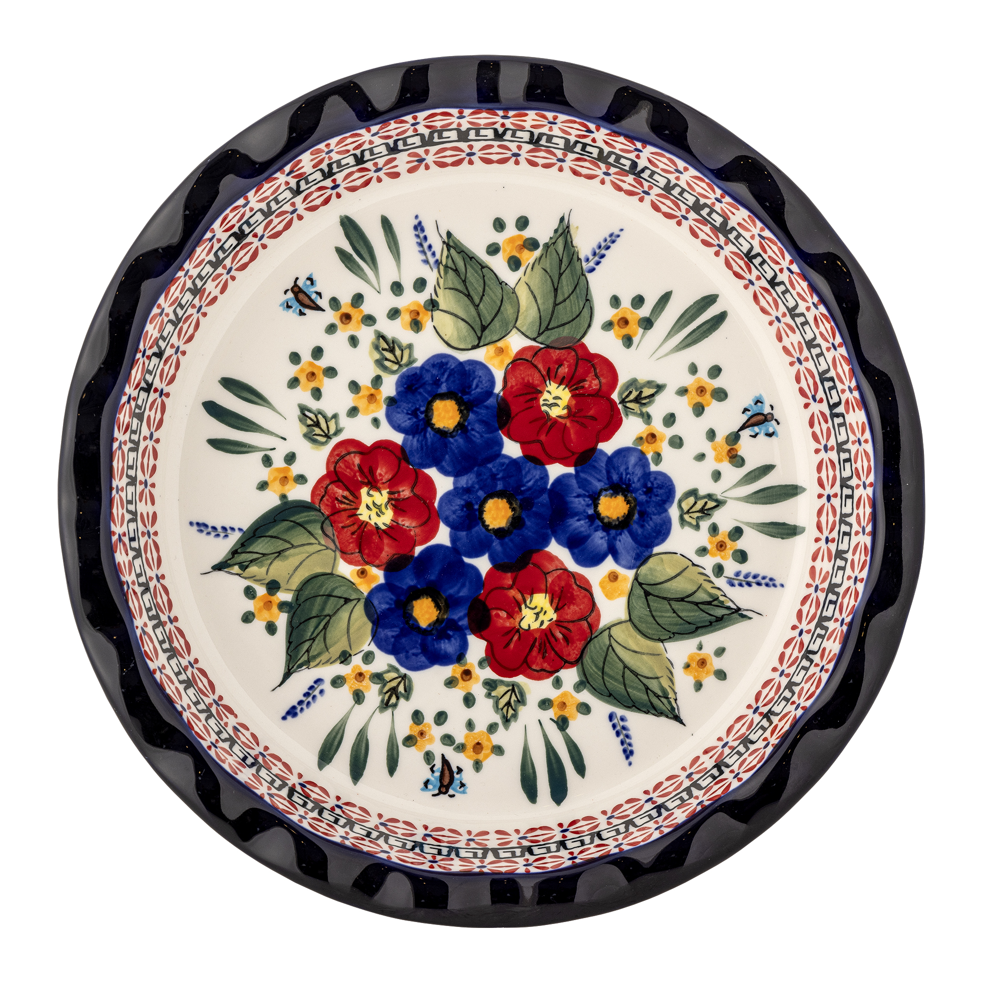 Florist Bowl, Red, Stoneware - Image 3