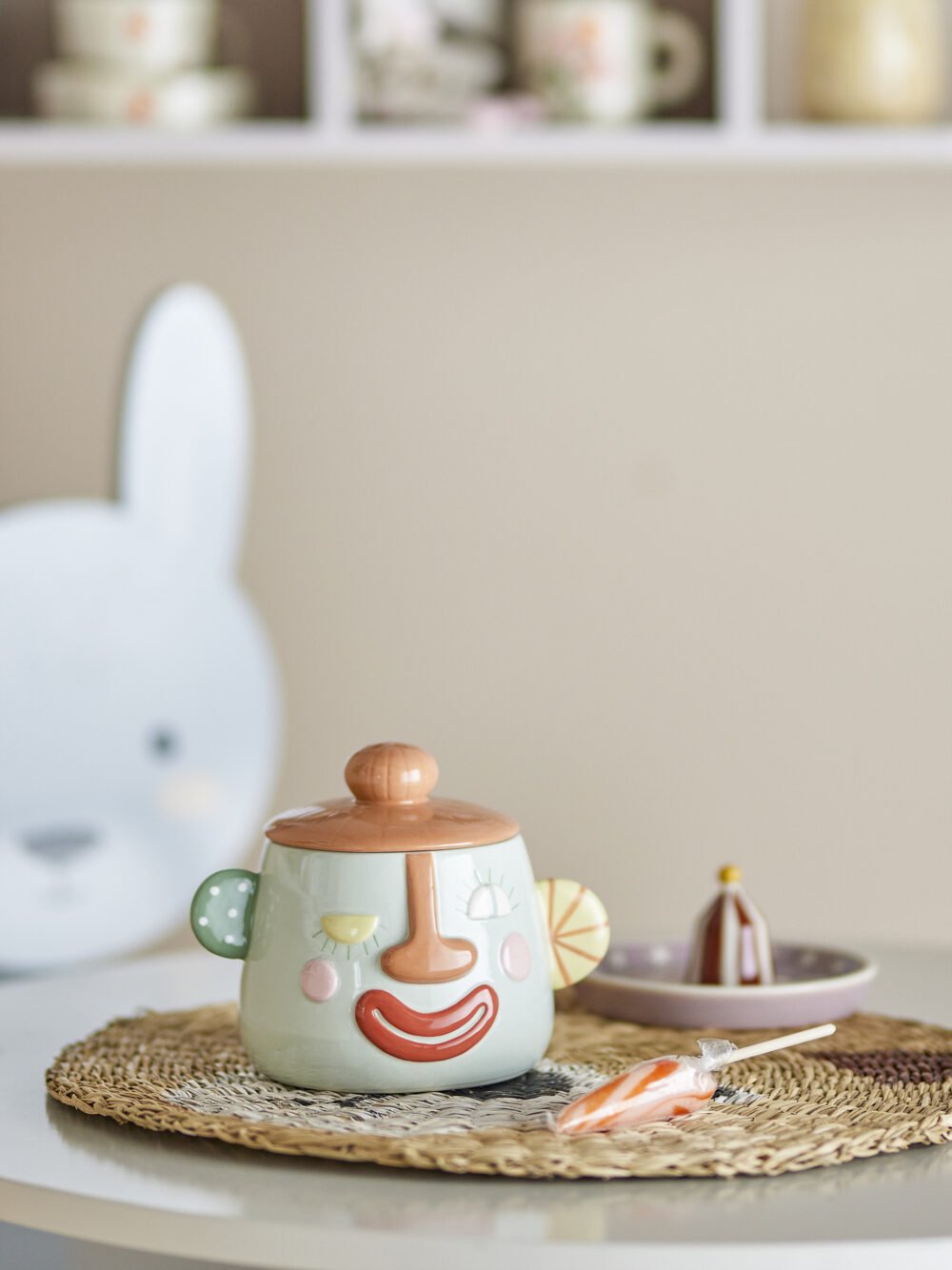 Sylvie Jar w/Lid, Grey, Stoneware - Image 3