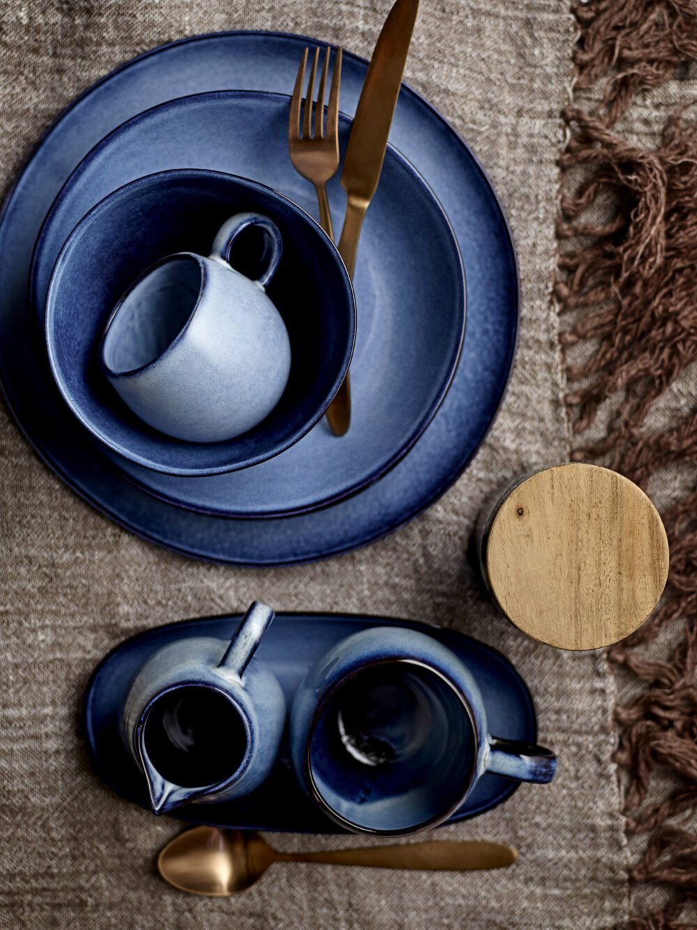Sandrine Mug, Blue, Stoneware - Image 2