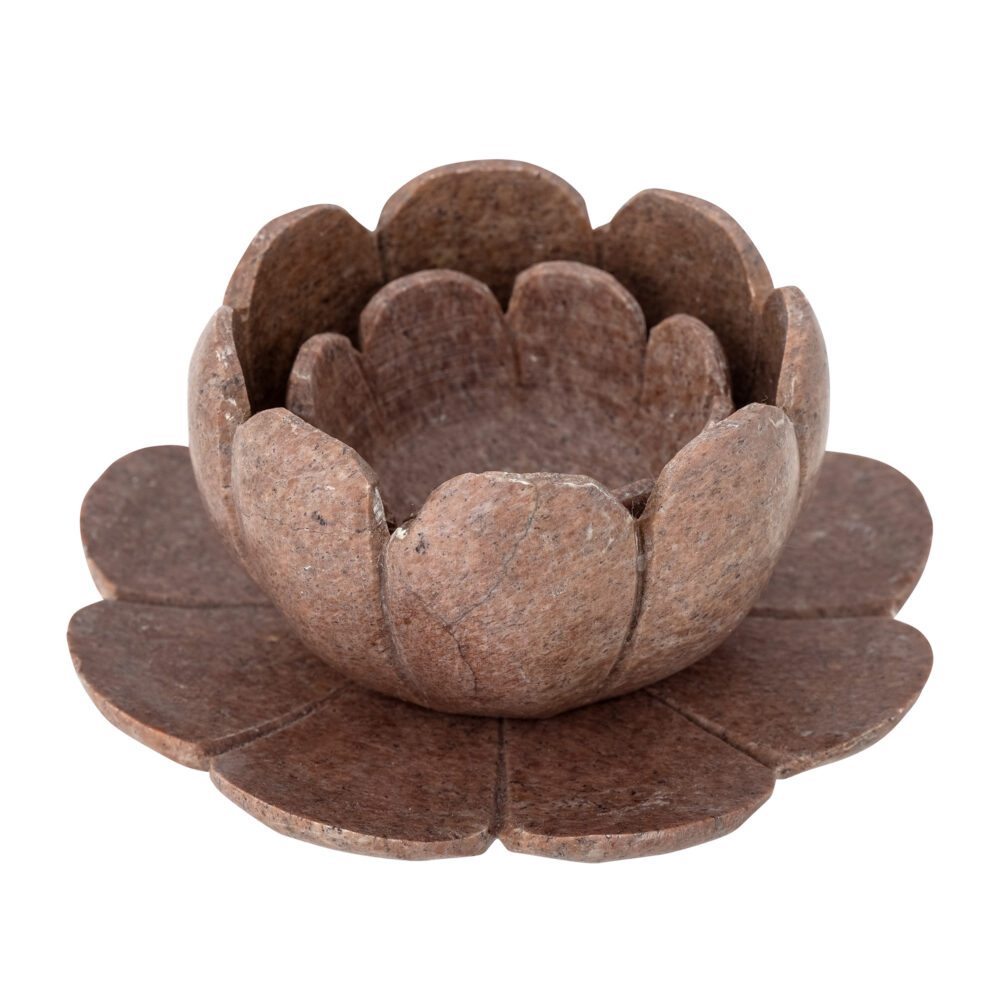 Reiko Votive, Brown, Marble