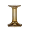 Jamey Candle Holder, Brown, Glass