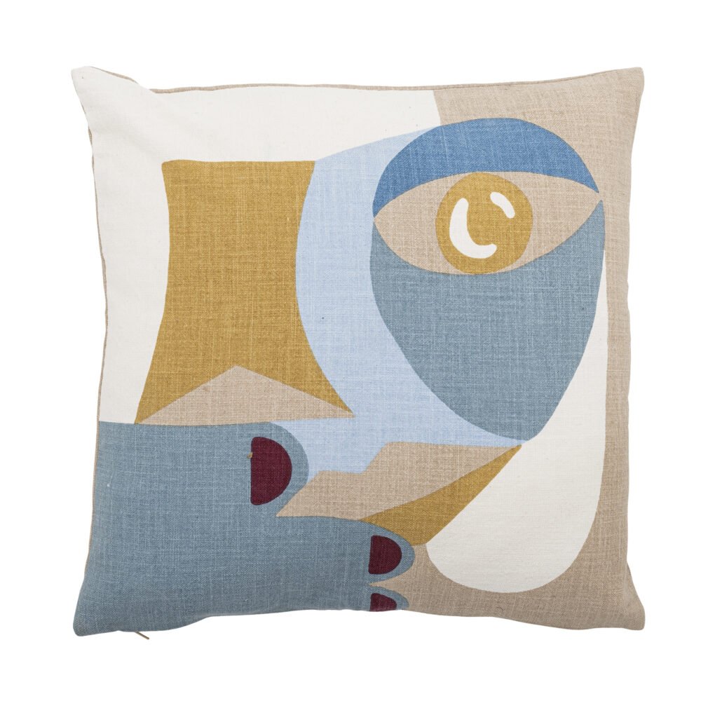 Ditte Cushion, Blue, Cotton