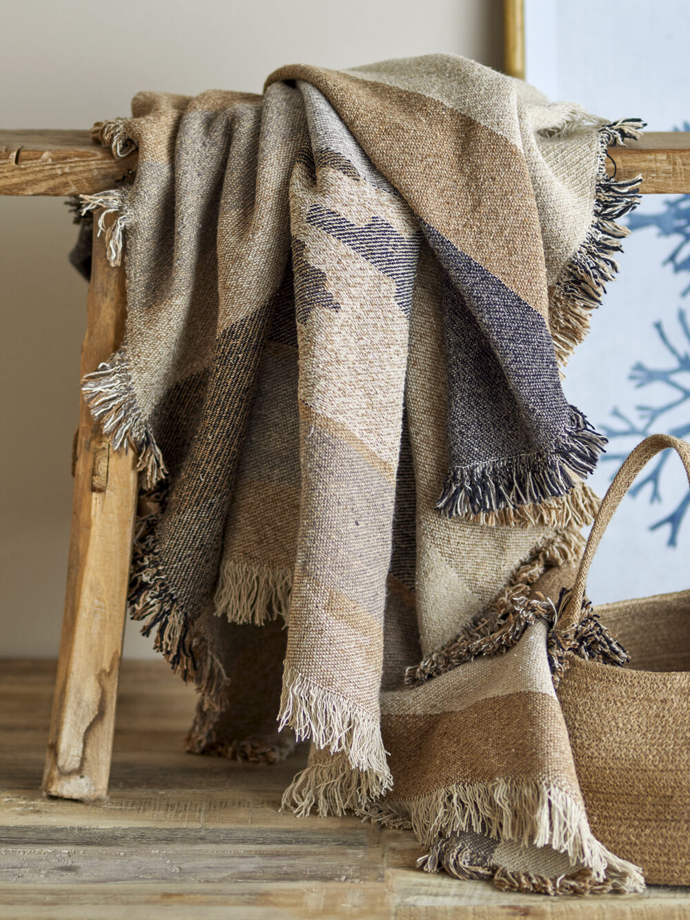 Maji Throw, Brown, Recycled Cotton - Image 4