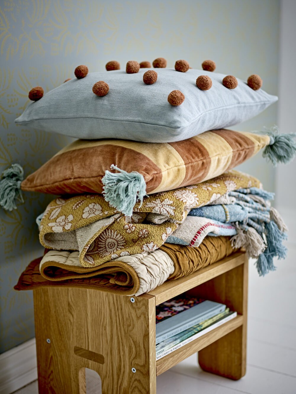 Camille Throw, Yellow, Recycled Cotton - Image 4