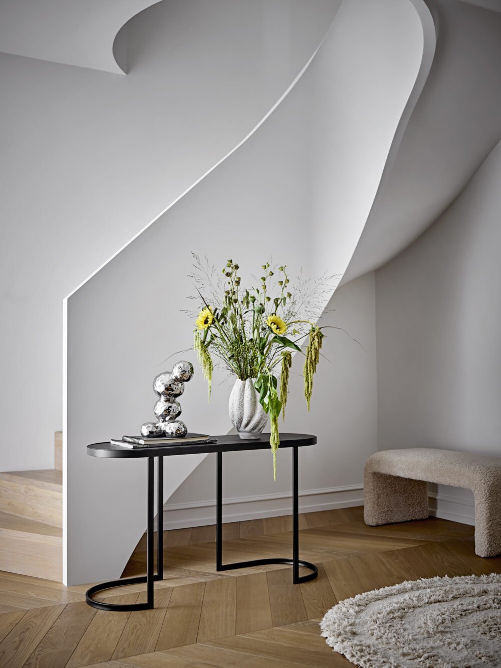 Cove Vase, White, Stoneware - Image 4
