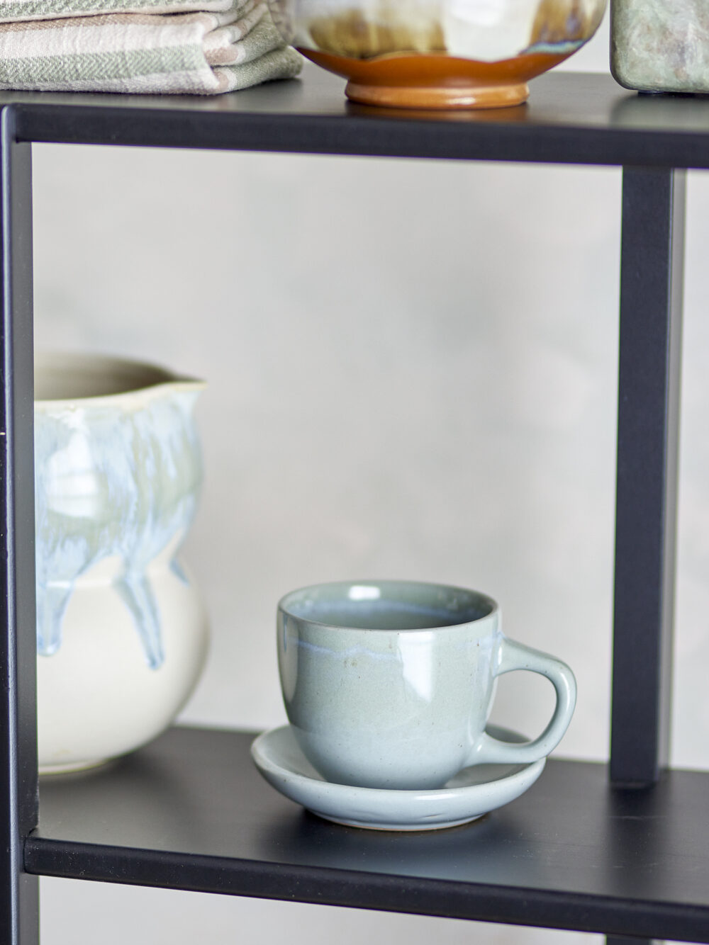 Brenta Cup w/Saucer, Blue, Stoneware - Image 4