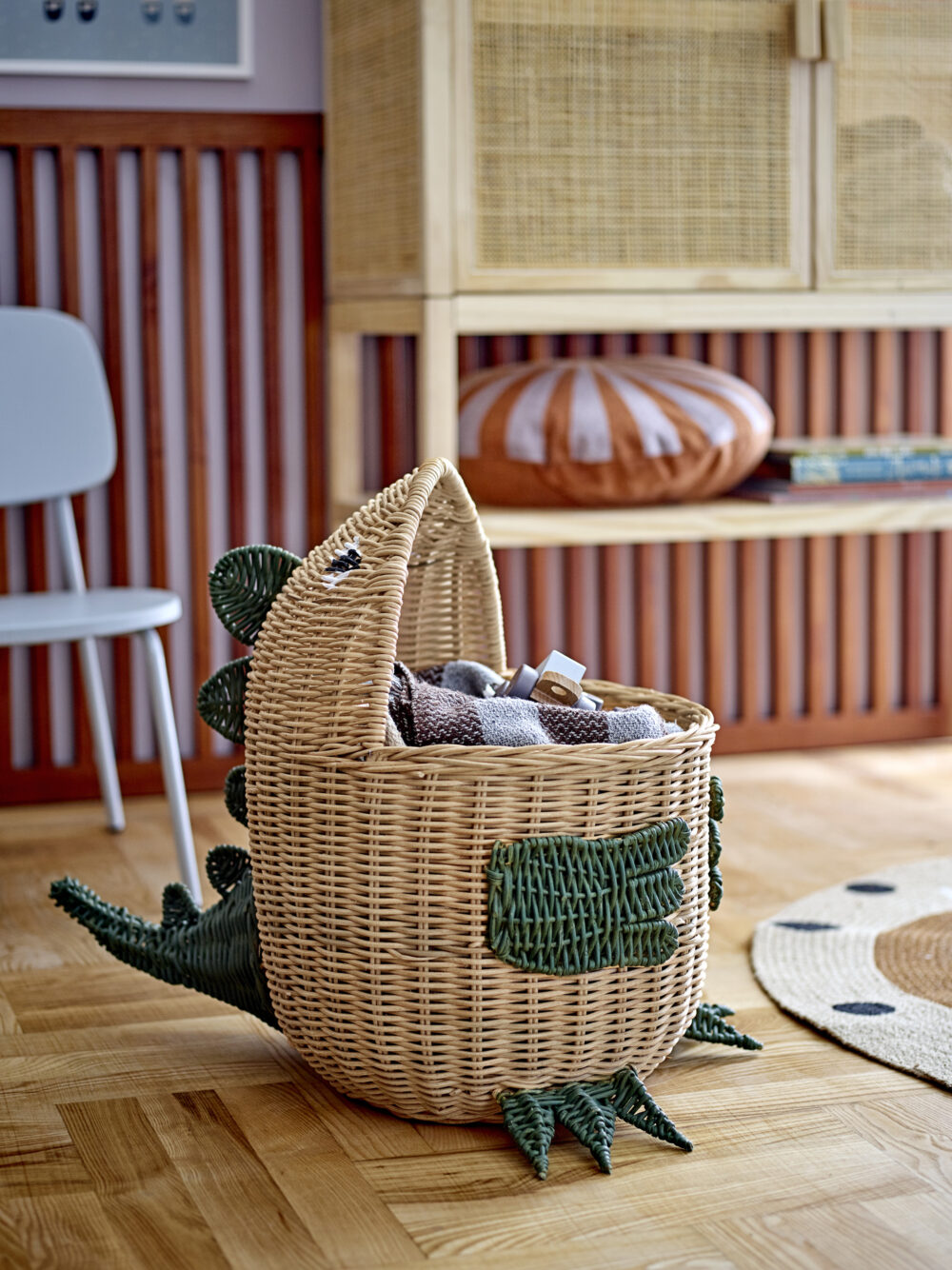 Eddi Basket, Nature, Rattan - Image 5