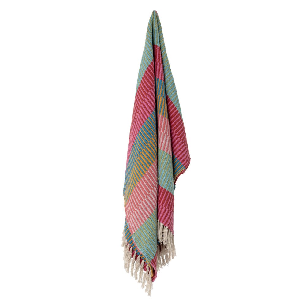 Isnel Throw, Green, Recycled Cotton - Image 3
