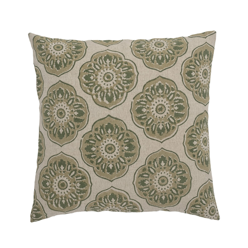 Nicolina Cushion, Green, Linen