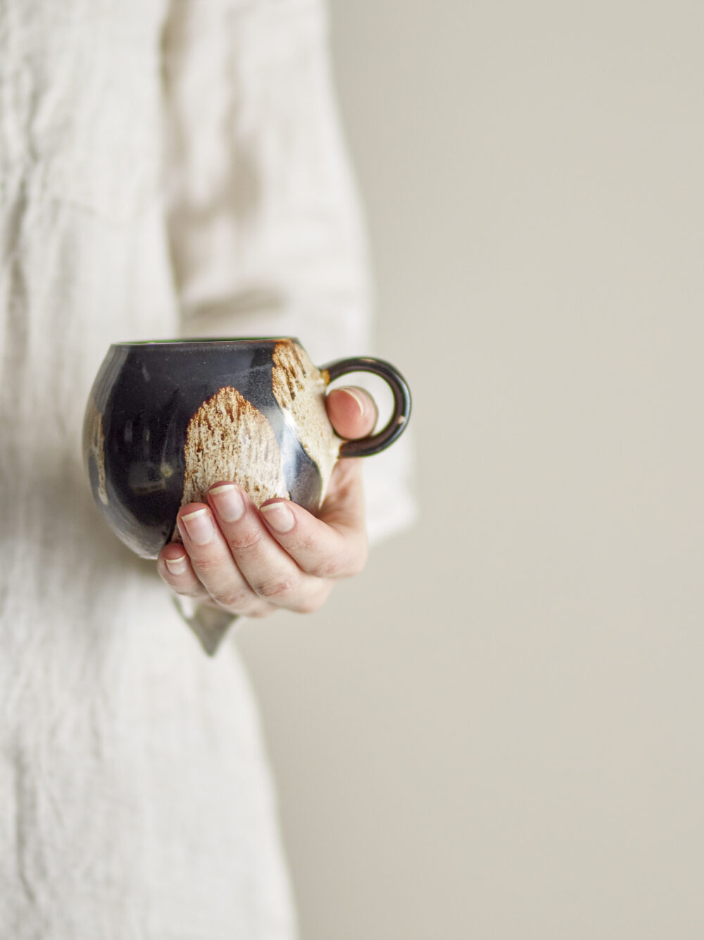 Paula Cup, Brown, Stoneware - Image 2