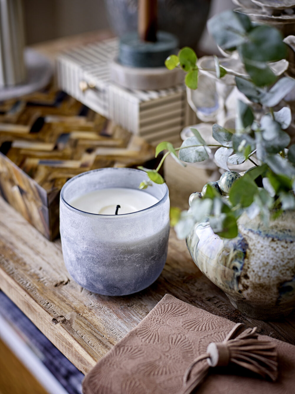 NO.3-Santal Fig Scent Candle, Blue, Natural Wax - Image 5