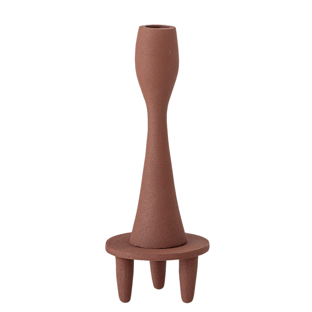 Davi Candle Holder, Brown, Aluminum