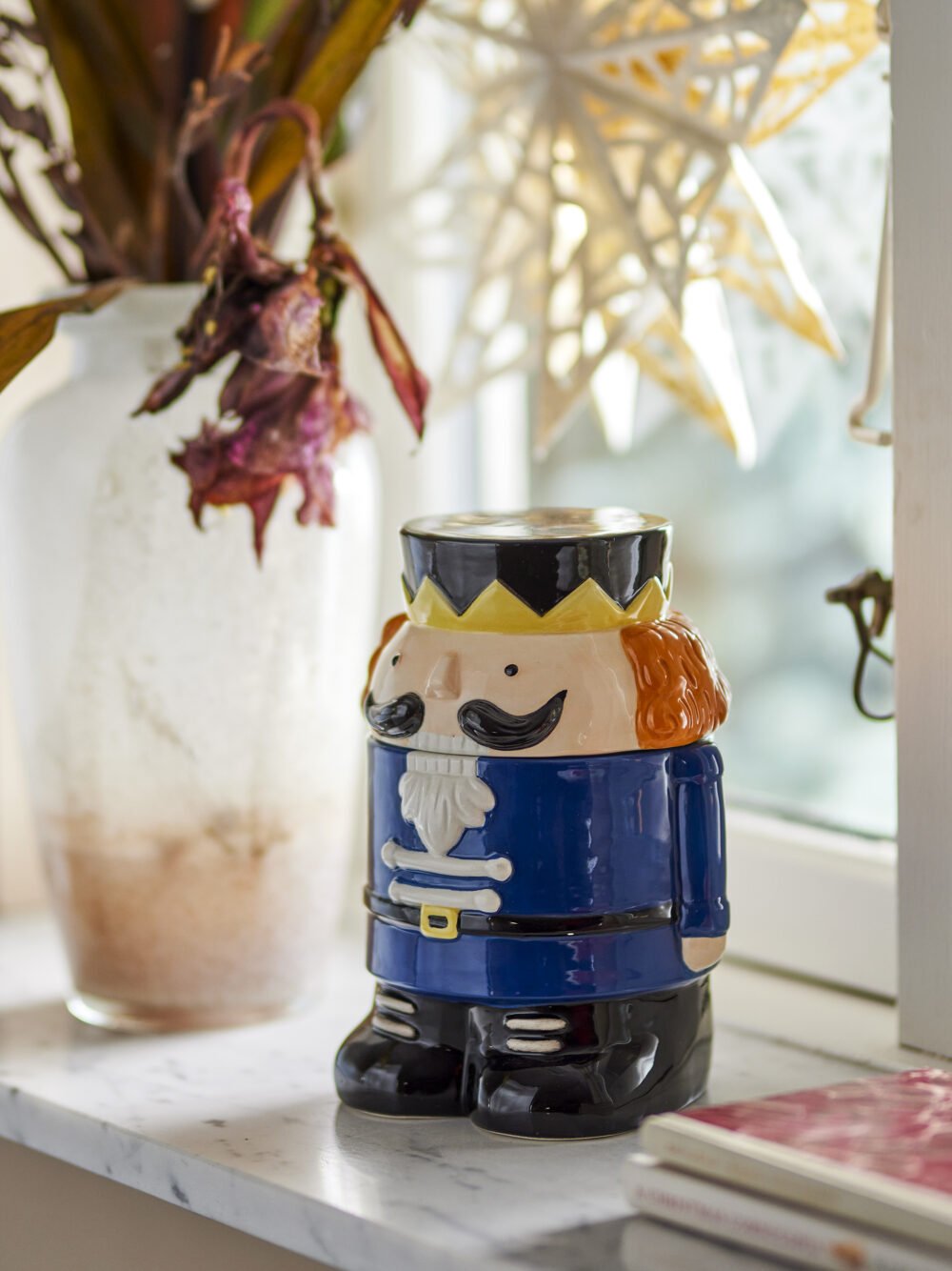 Feast Jar w/Lid, Blue, Stoneware - Image 3