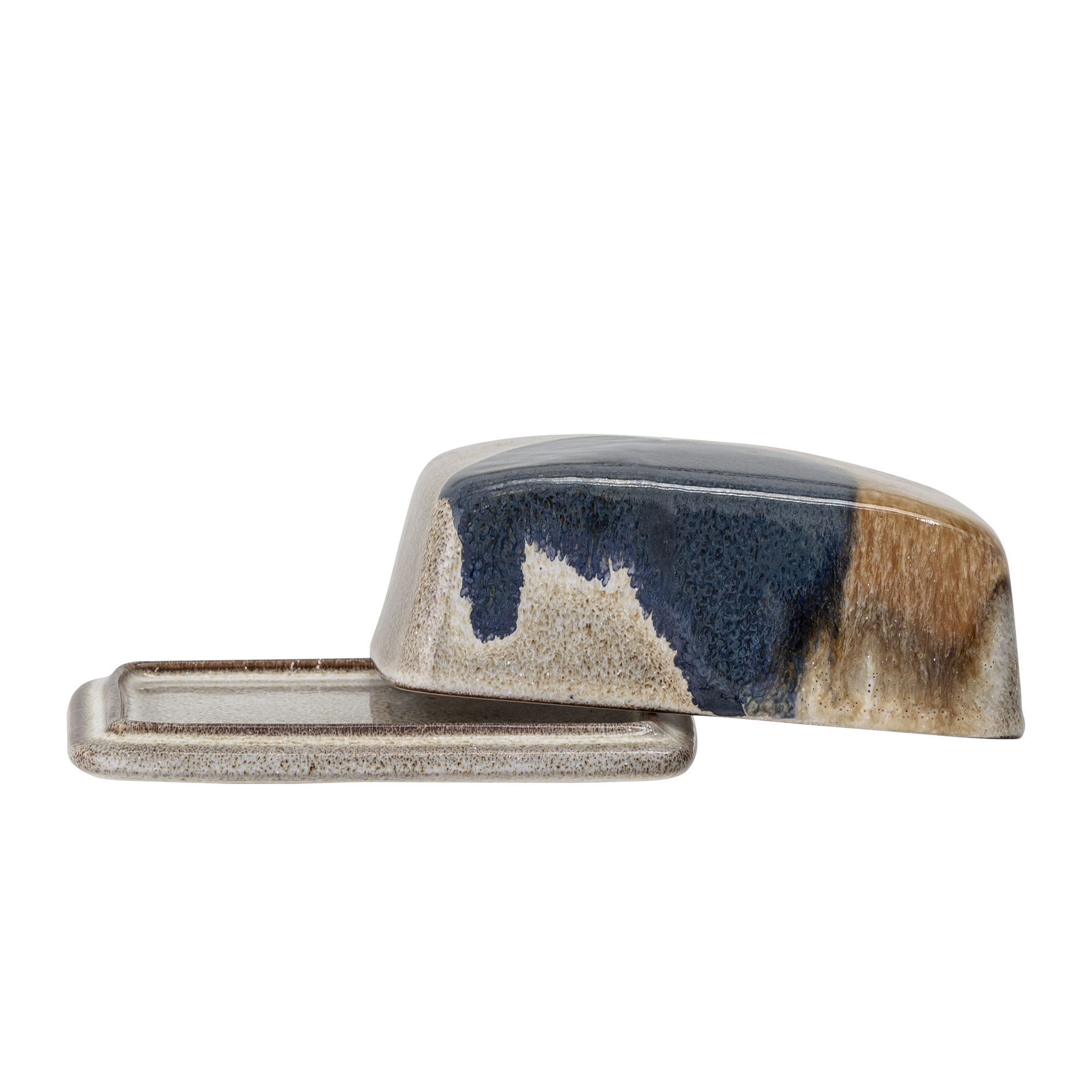 Jules Butter Box, Grey, Stoneware - Image 2