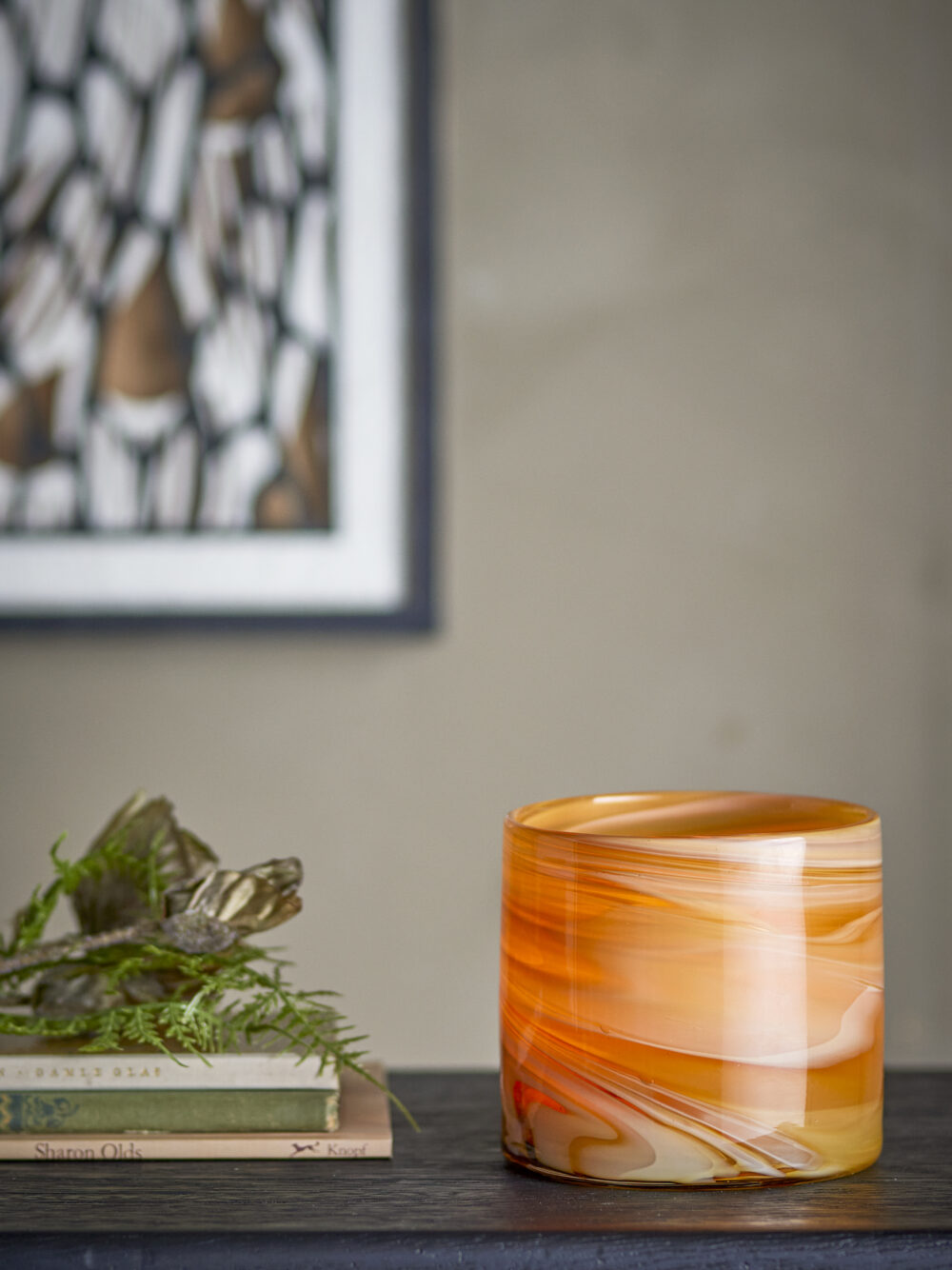 Sylas Votive, Orange, Glass - Image 2