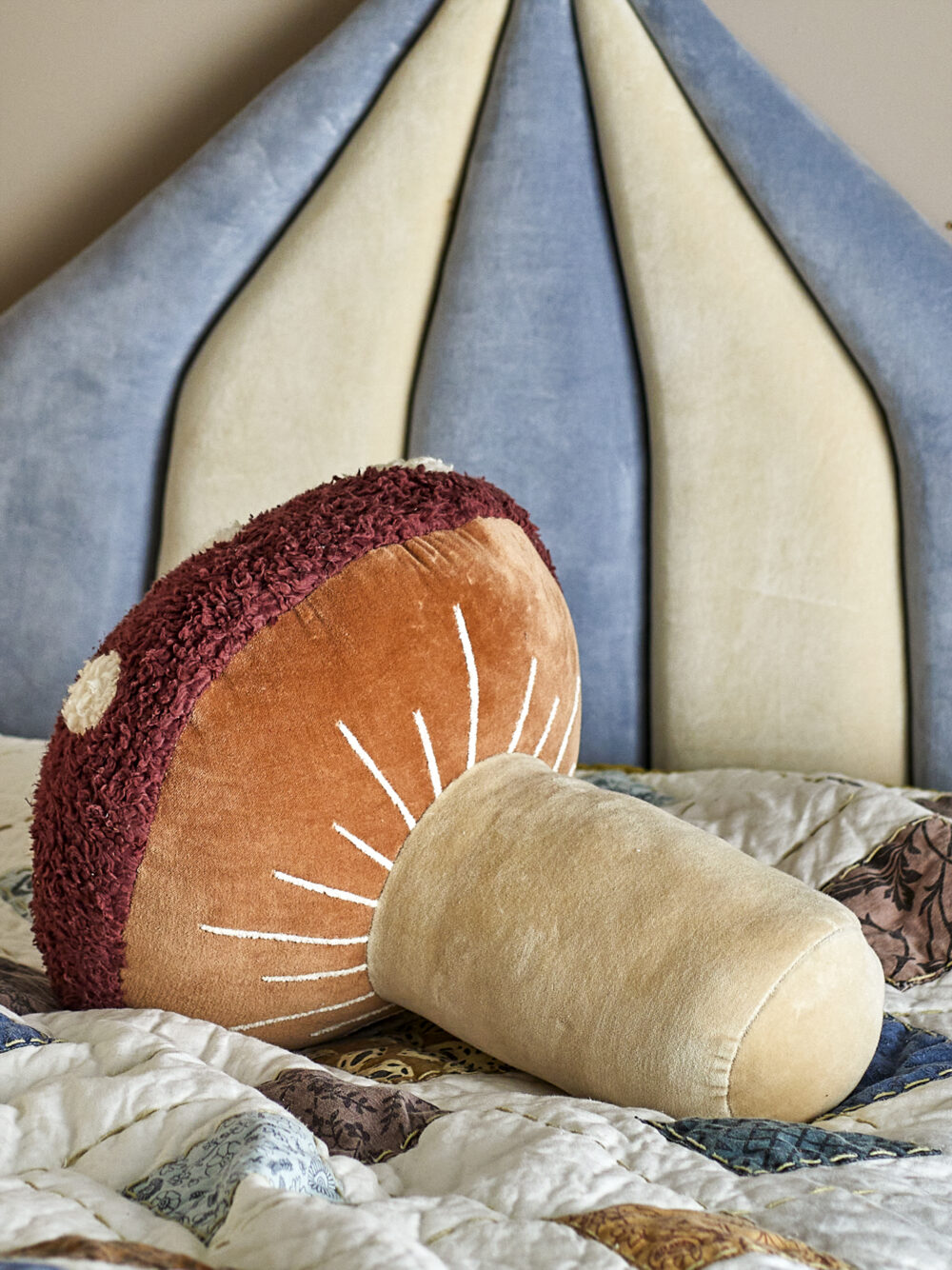 Mushroom Cushion, Red, Cotton - Image 4