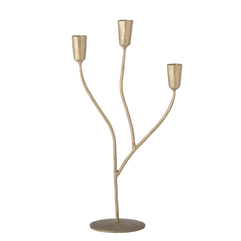Lorine Candle Holder, Gold, Metal
