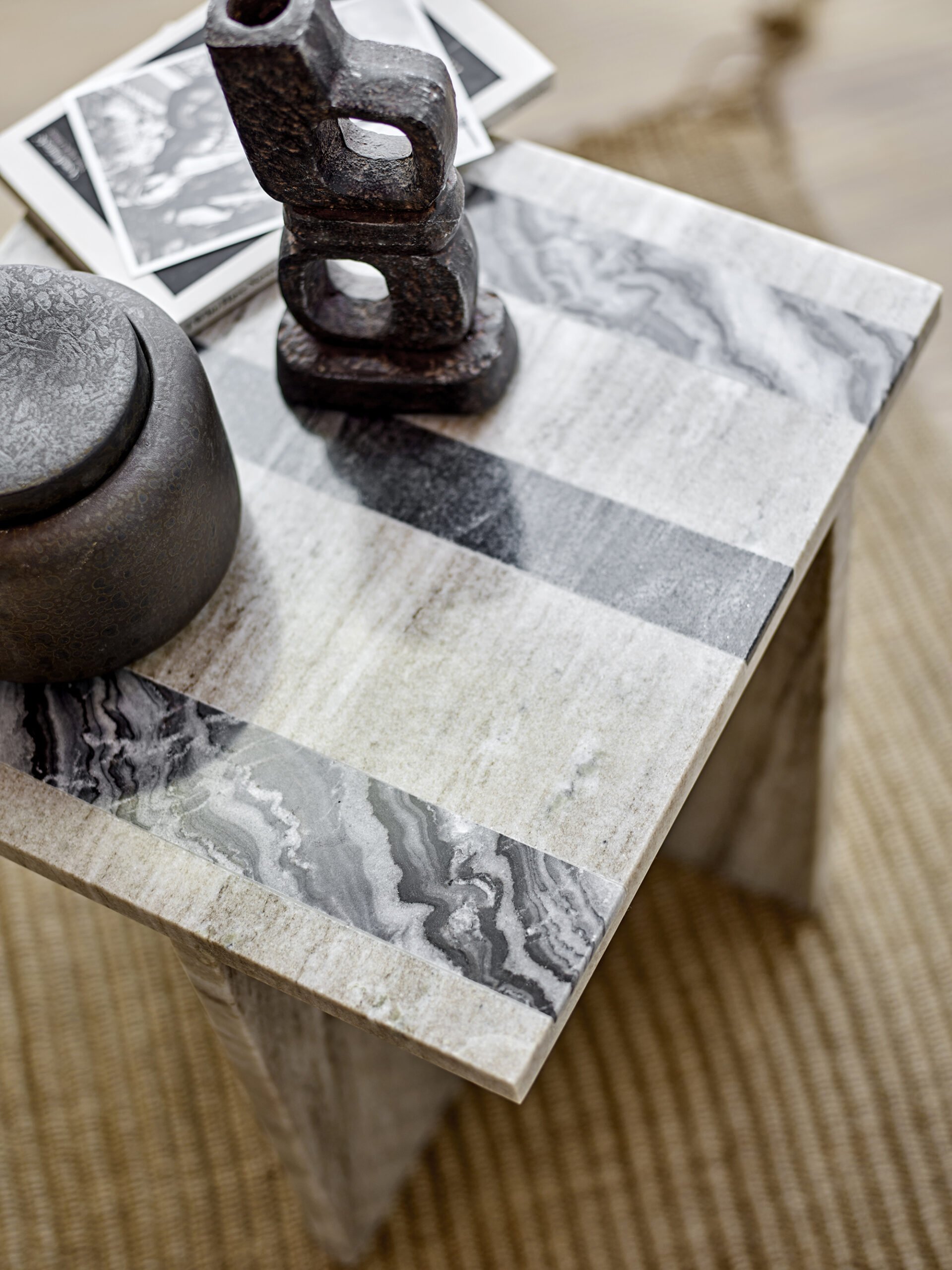 Clea Side Table, Brown, Marble - Image 6
