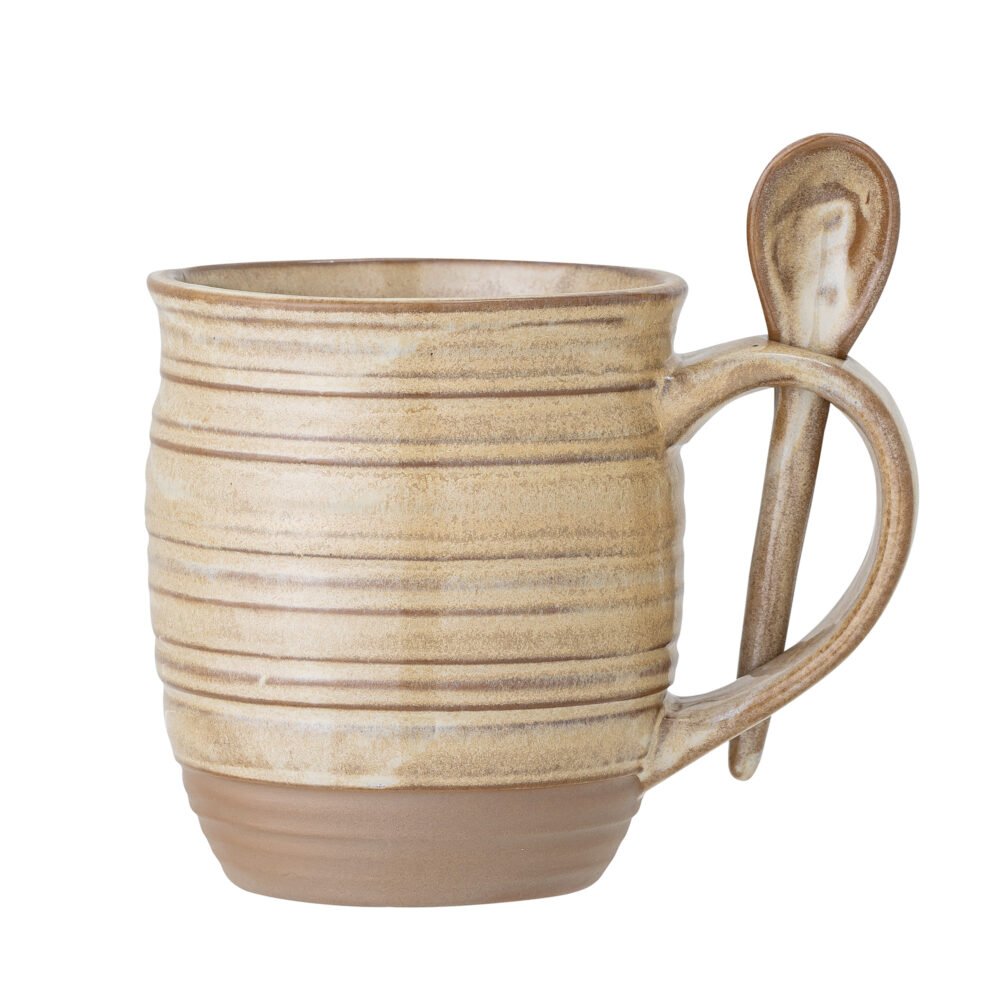 Moss Cup & Spoon, Nature, Stoneware - Image 3
